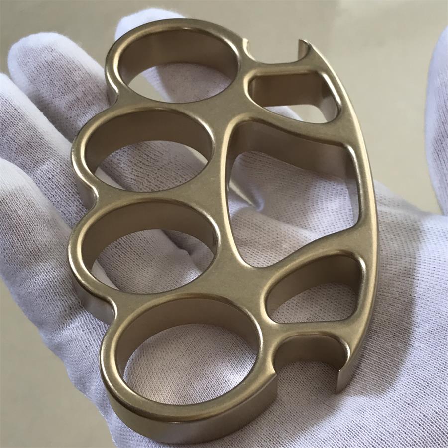 Big Finger Hole Brass Knuckle Duster Stonewashed Bottle Opener EDC Tool - Image 10