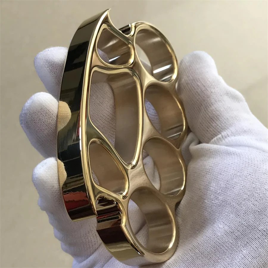 Mate X1 Plus Big Finger Hole Mirror Brass Knuckle Duster Bottle Opening EDC Tool - Image 10