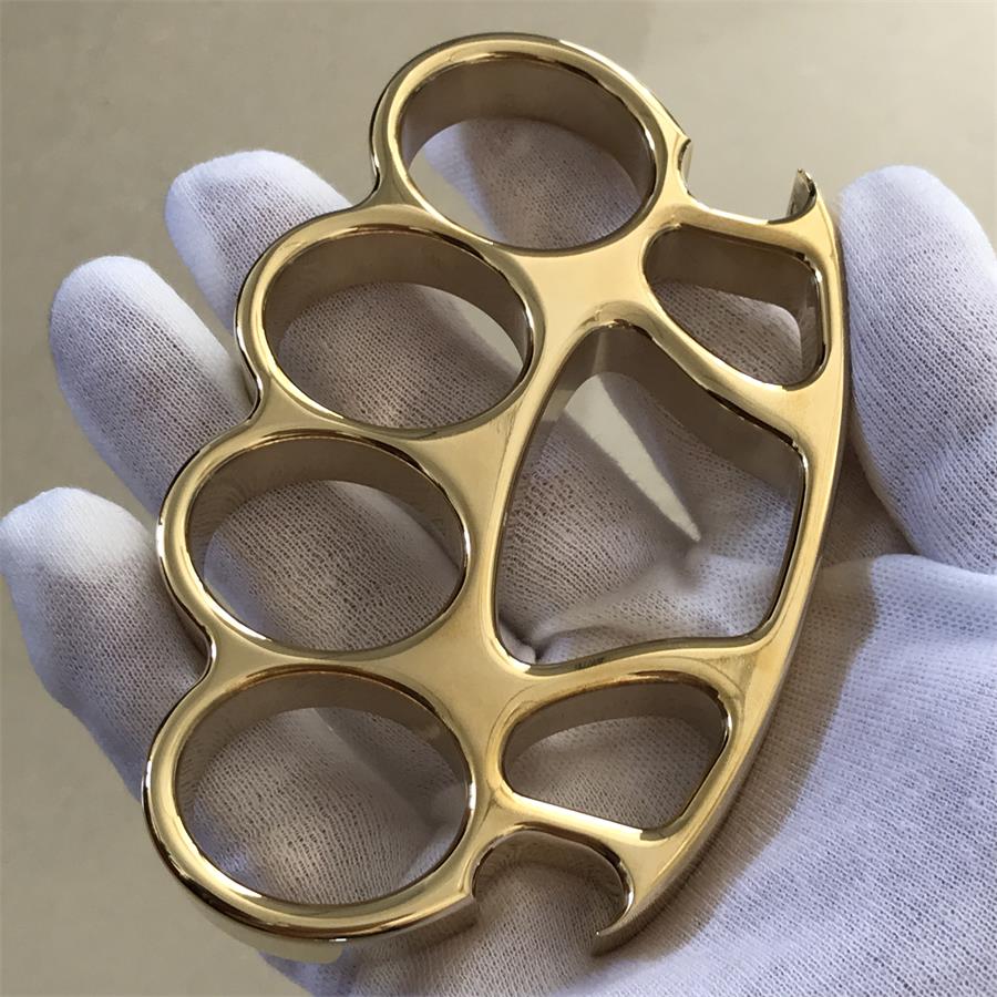 Mate X1 Plus Big Finger Hole Mirror Brass Knuckle Duster Bottle Opening EDC Tool - Image 13