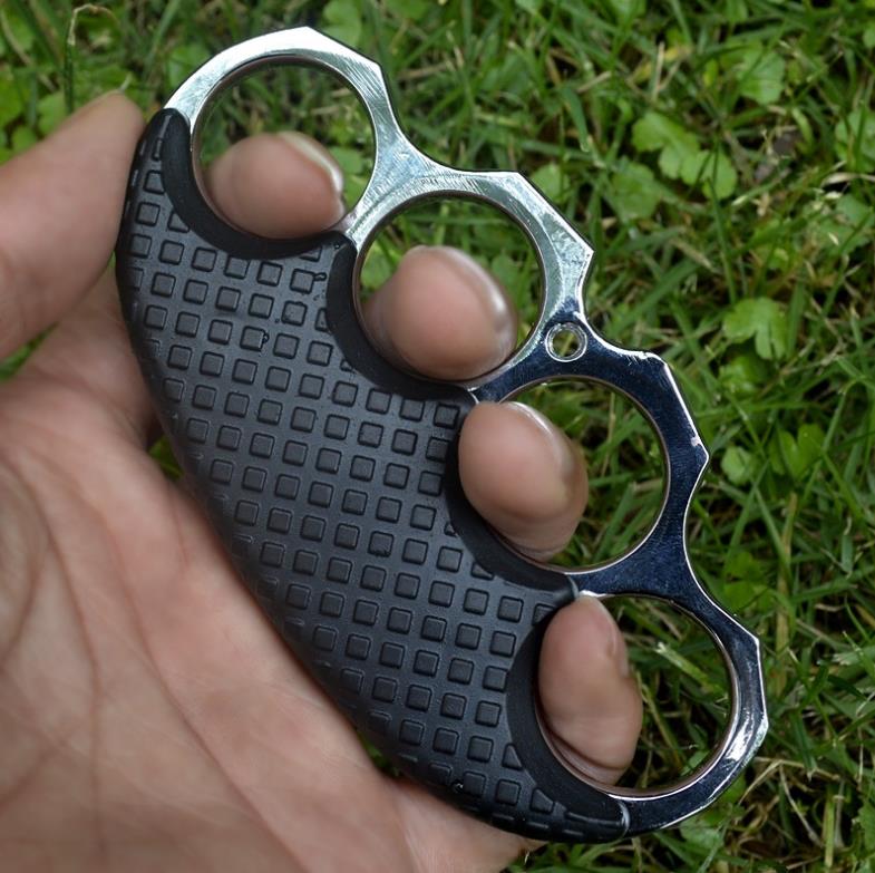 Clip Brass Knuckle Duster Boxing Defense Window Breaker Four Finger Buckle Combat Fighting EDC Tool