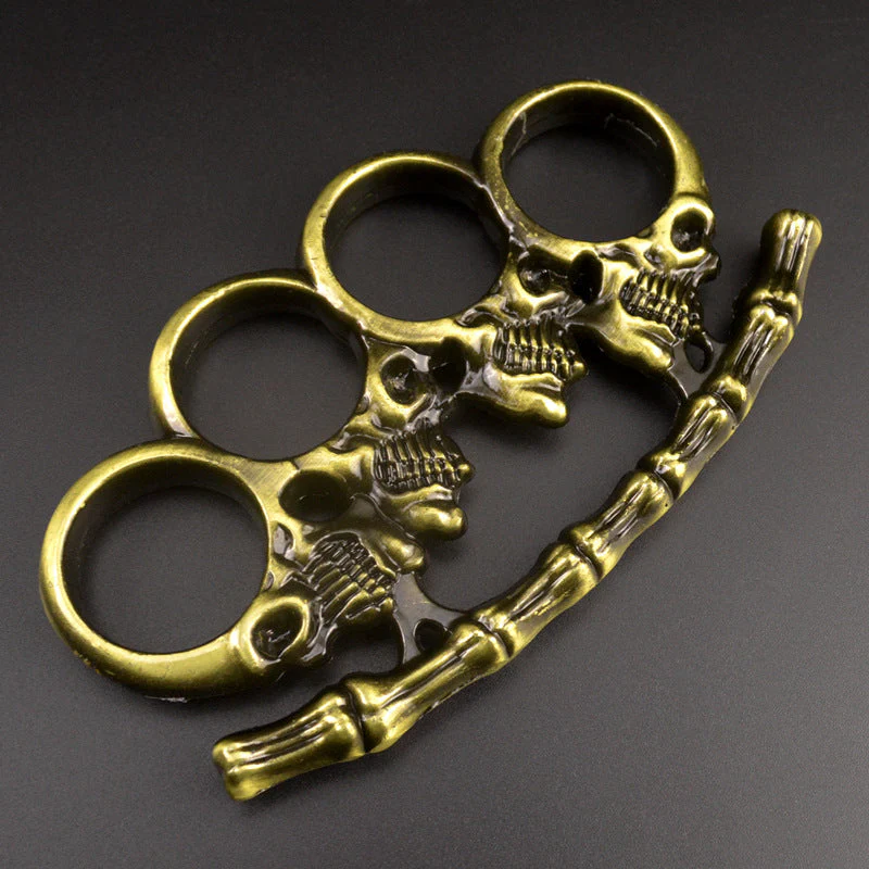Bones Skull - Knuckle Duster Boxing Four Finger Buckle Defense Window Breaker Outdoor EDC Tool - Image 10