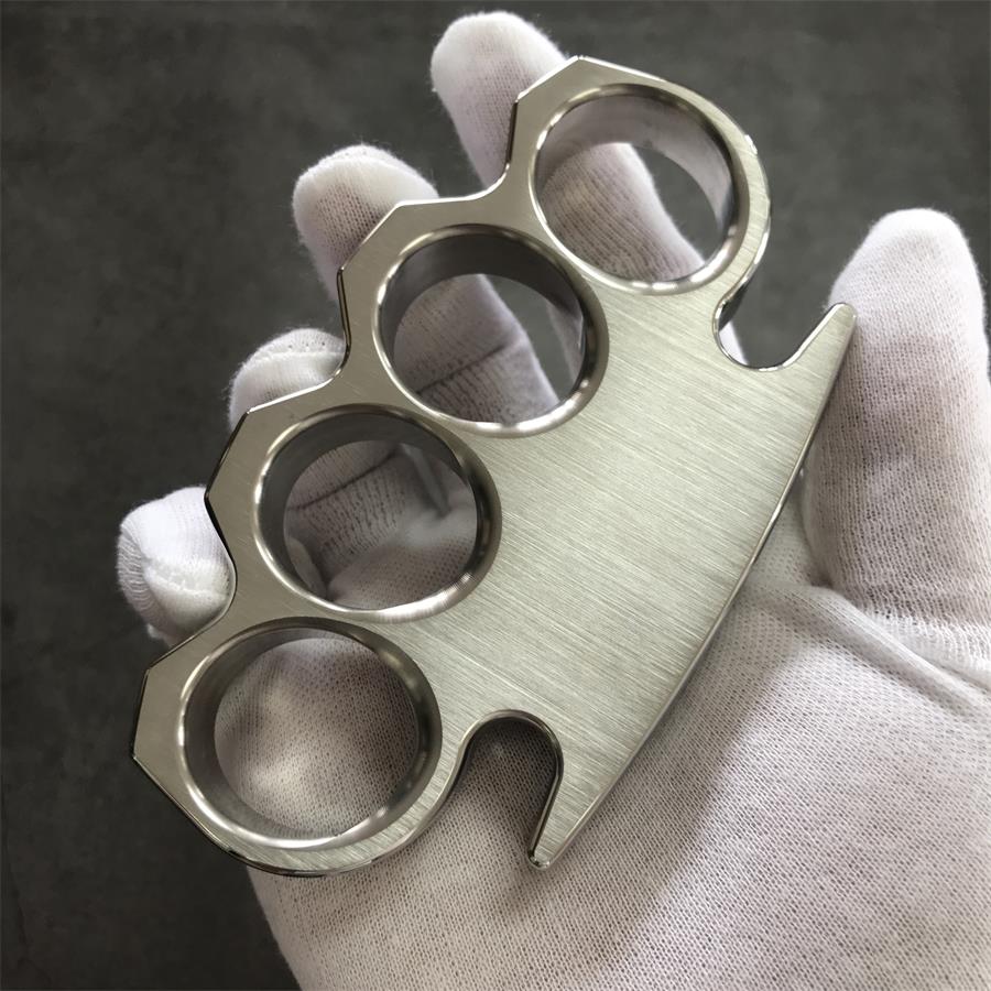 Brushed and Mirror Polished Solid Steel Knuckle Duster - Image 7