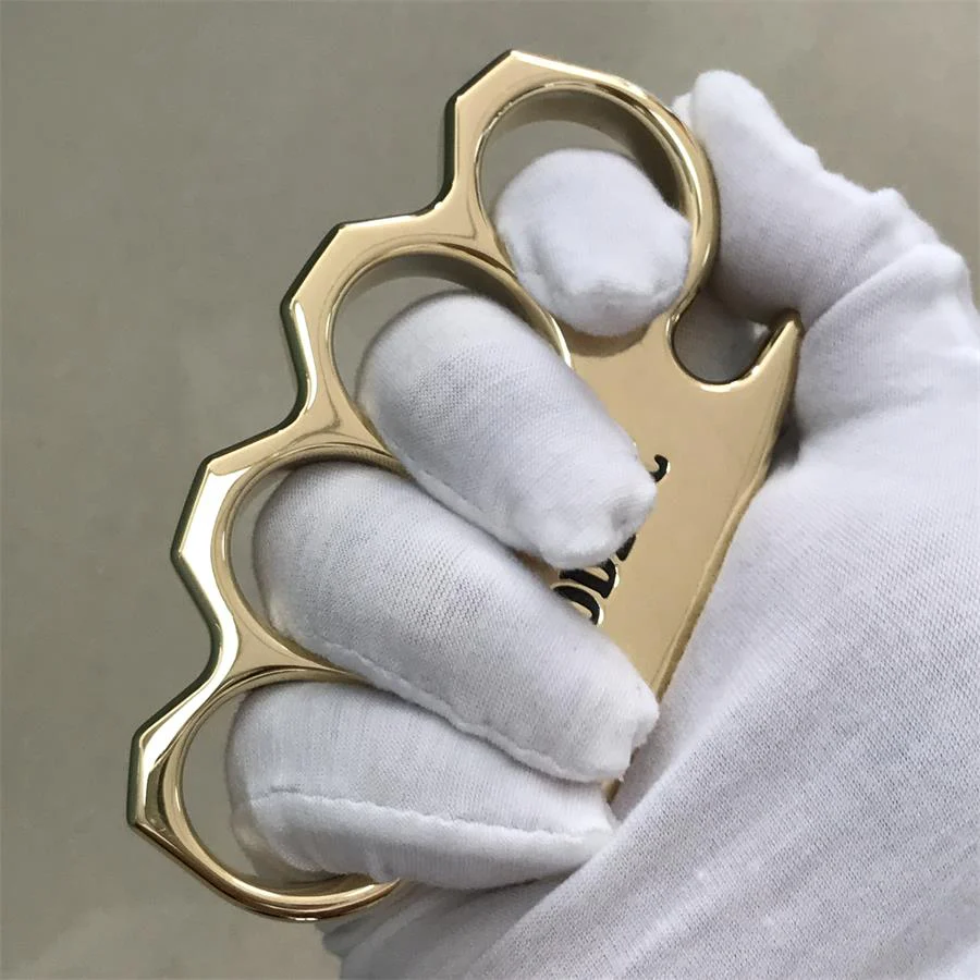 The KING OF GODEDC Classic Thickened Mirror Brass Knuckle Duster - Image 9