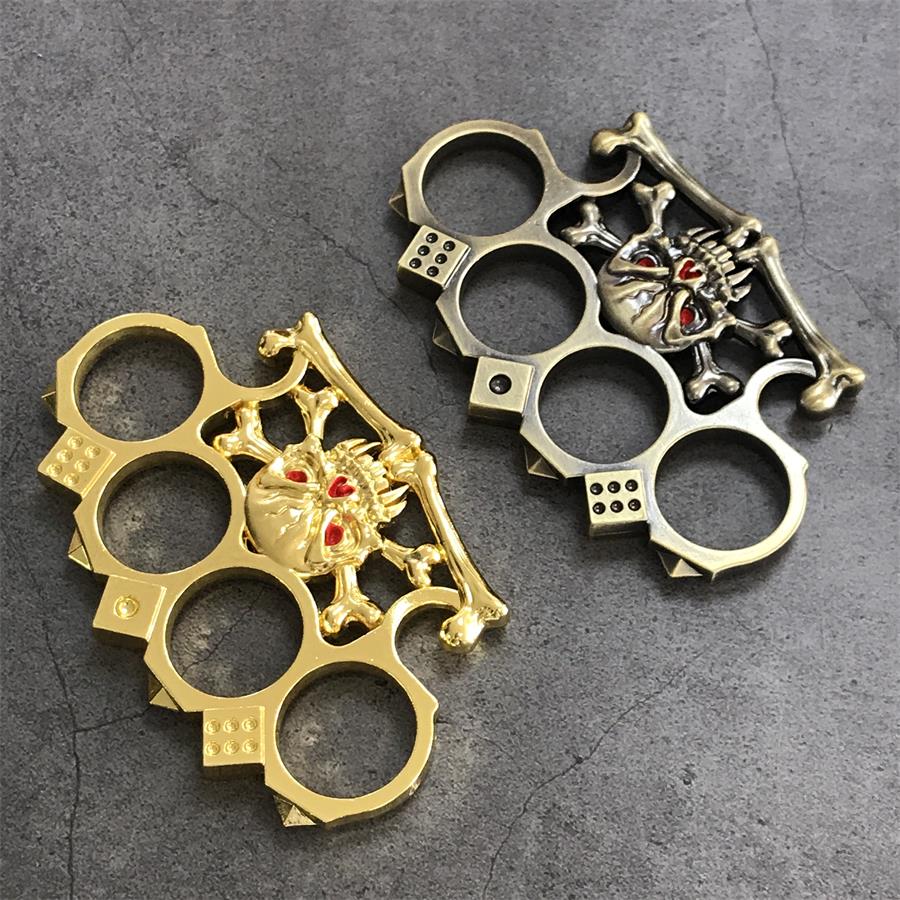 Colorful Skull Knuckle Duster Broken Window EDC Tool - Image 2