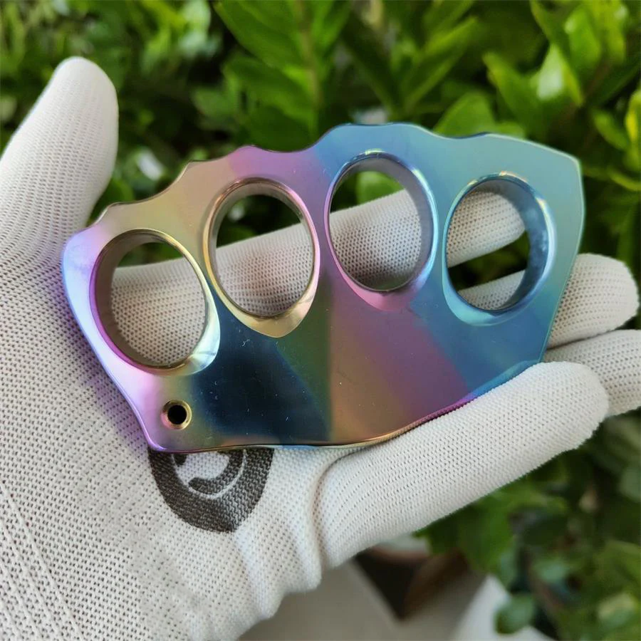 Colorful Titanium Knuckle Duster Portable Self-defense Tool - Image 2