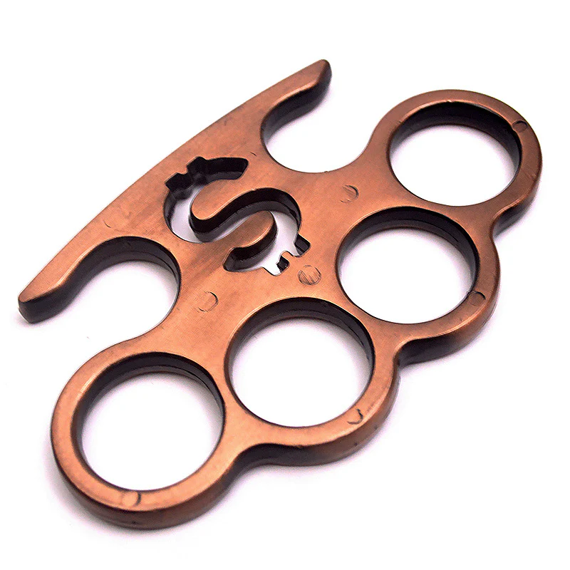 Snake- Brass Knuckle Duster Boxing Four Finger Buckle Defense Window Breaker EDC Tool - Image 3
