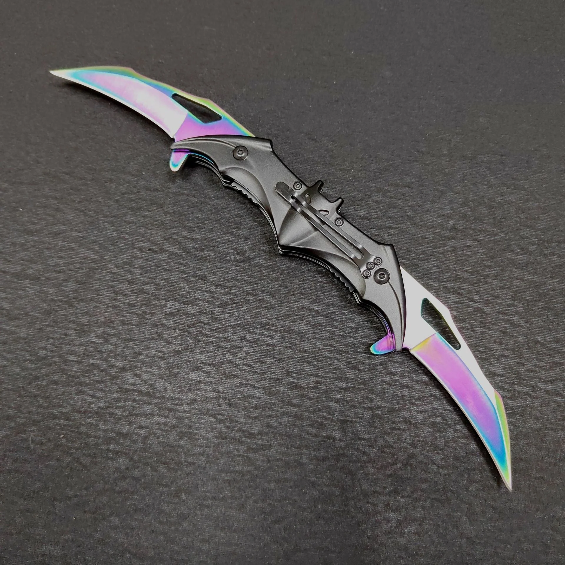 Double Blade Folding Bat Knife Outdoor Camping Hunting Defense Pocket Knives EDC Tool - Image 12