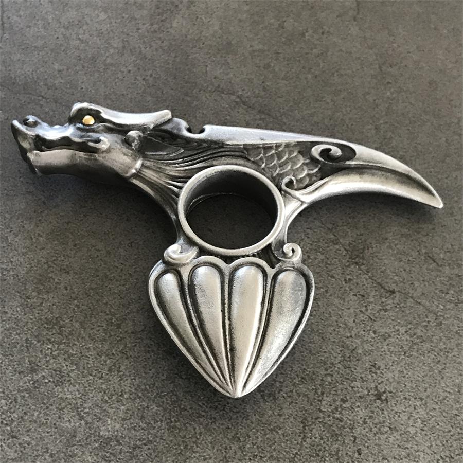 Dragon Pattern Knuckle Duster EDC Decoration - Image 8