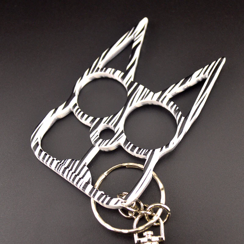 Fashion Cat Knuckle Duster Keychain EDC Self-defense Decoration - Image 9