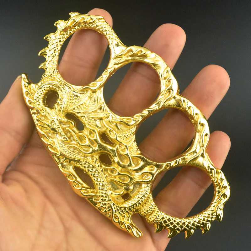 Fire Dragon - Knuckle Duster Boxing Four Finger Buckle Defense Window Breaker Outdoor EDC Tool - Image 11