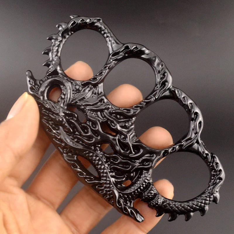 Fire Dragon - Knuckle Duster Boxing Four Finger Buckle Defense Window Breaker Outdoor EDC Tool - Image 4