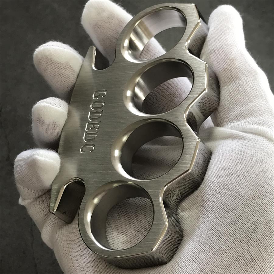 GODEDC Brushed and Mirror Polished Solid Steel Knuckle Duster - Image 2