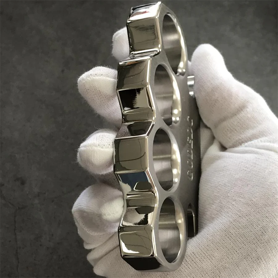 GODEDC Brushed and Mirror Polished Solid Steel Knuckle Duster - Image 4