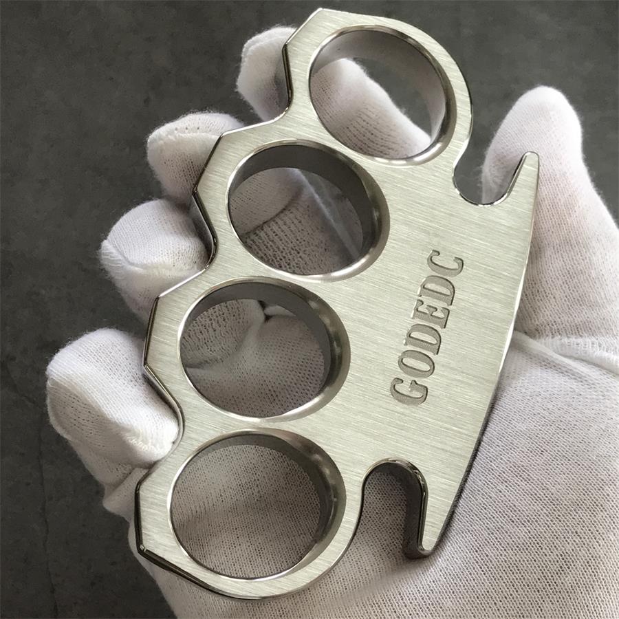 GODEDC Brushed and Mirror Polished Solid Steel Knuckle Duster - Image 5