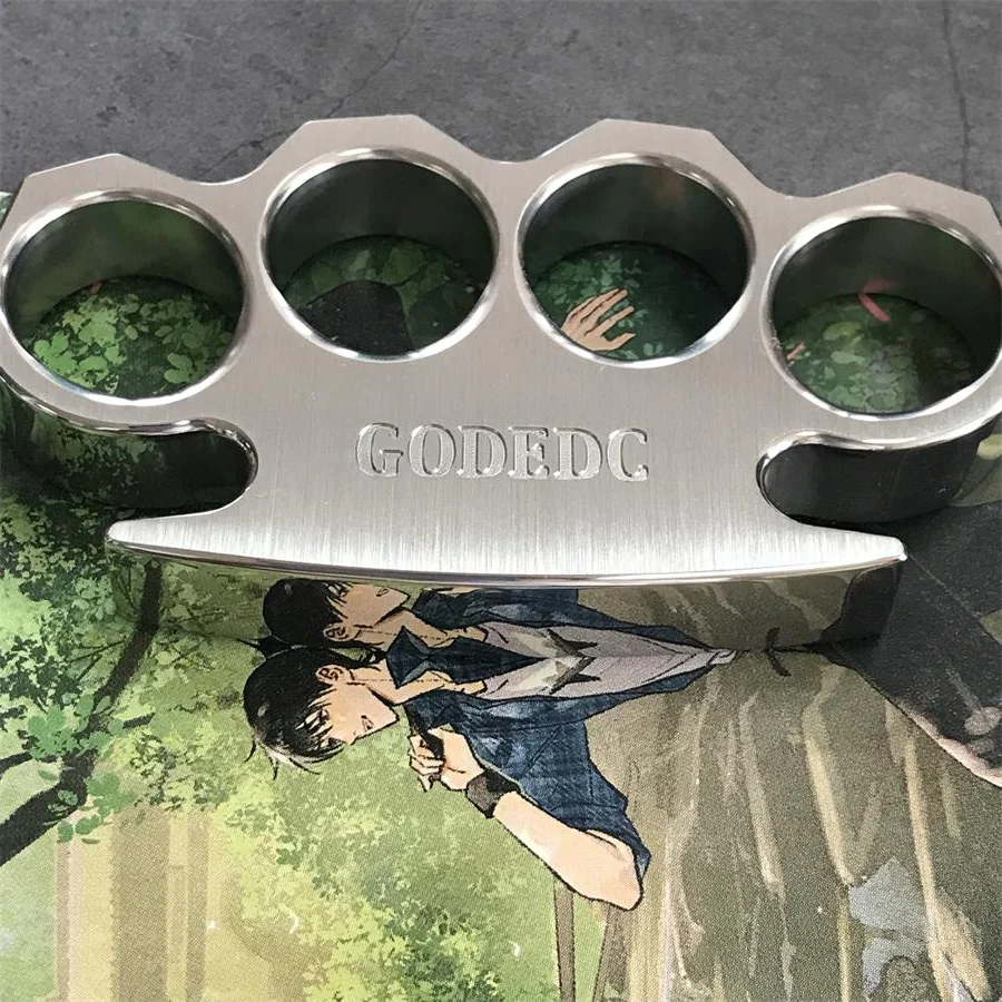 GODEDC Brushed and Mirror Polished Solid Steel Knuckle Duster - Image 6