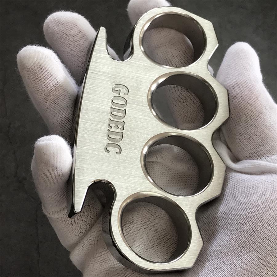 GODEDC Brushed and Mirror Polished Solid Steel Knuckle Duster - Image 7