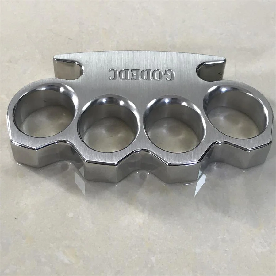 GODEDC Brushed and Mirror Polished Solid Steel Knuckle Duster - Image 8