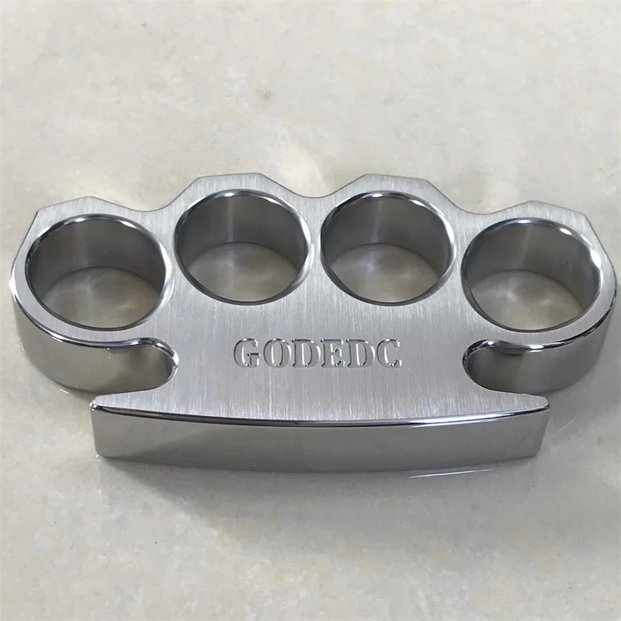 GODEDC Brushed and Mirror Polished Solid Steel Knuckle Duster - Image 9