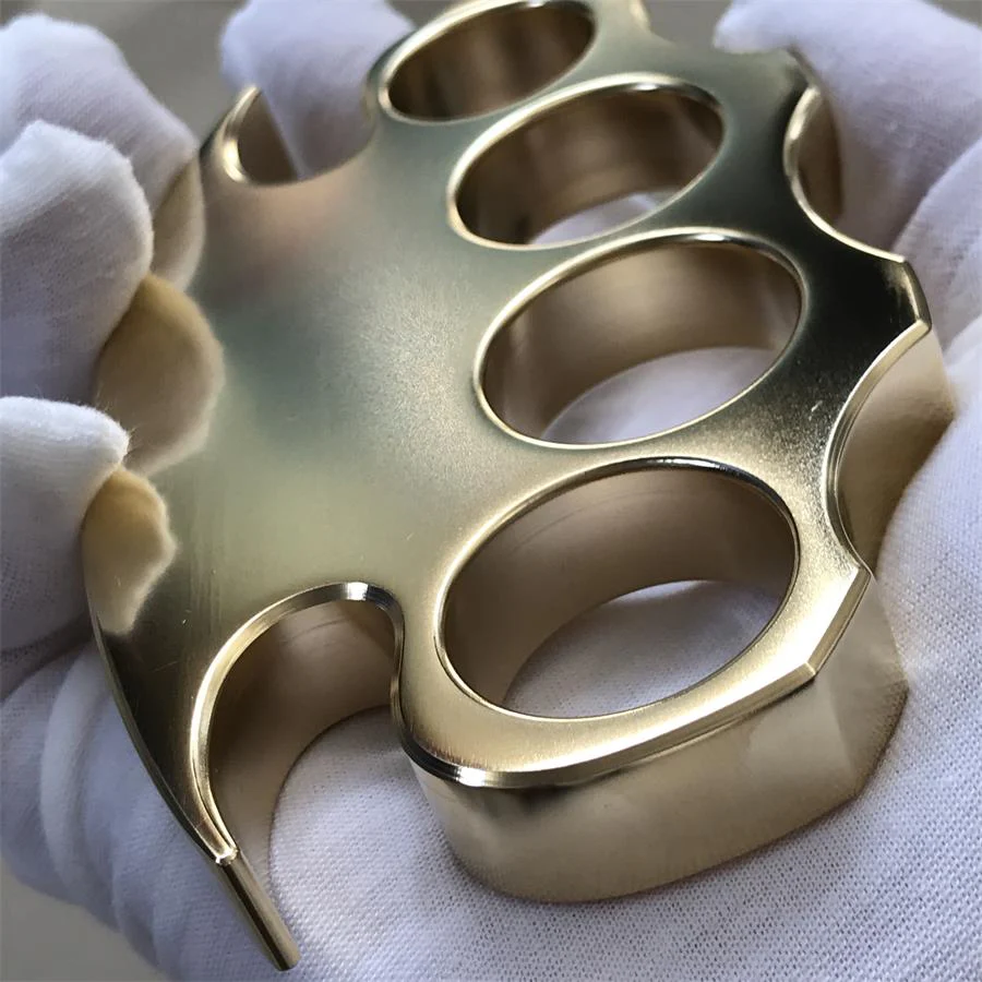 High Gloss Polishing Brass Knuckle Duster Self-defense Protective Gear - Image 2