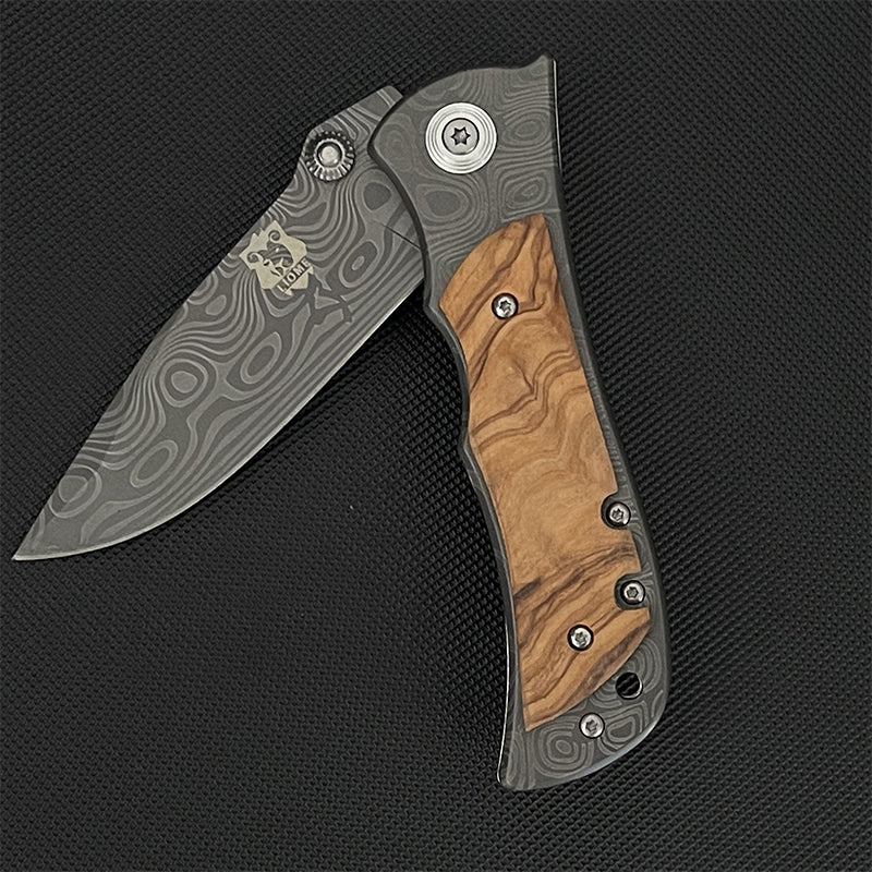 Liome 339 Folding Knife Damascus Outdoor Portable Pocket Camping Military Knives - Image 5
