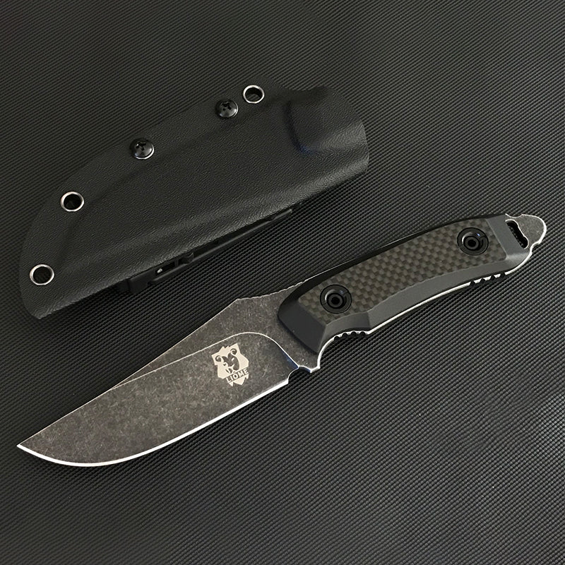 Liome Outdoor Fixed blade Knife G10+ Carbon Fiber Handle Survival Safety Tactical Military Knives - Image 7