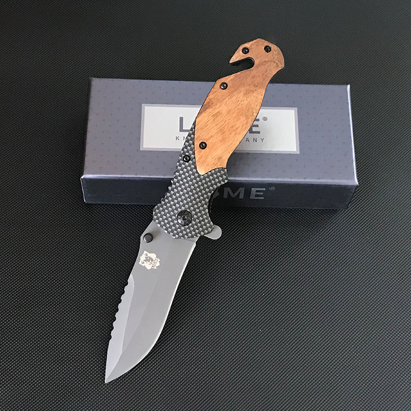Liome X50 Folding Knife Wooden Handle Pocket Knives Outdoor Multifunctional Tactica Camping EDC Tool - Image 3