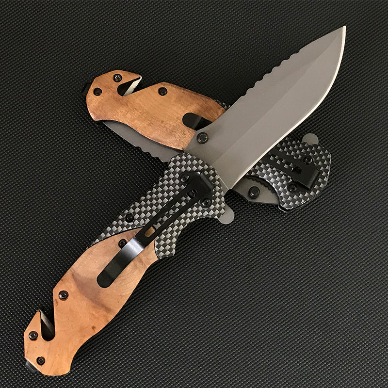 Liome X50 Folding Knife Wooden Handle Pocket Knives Outdoor Multifunctional Tactica Camping EDC Tool - Image 4