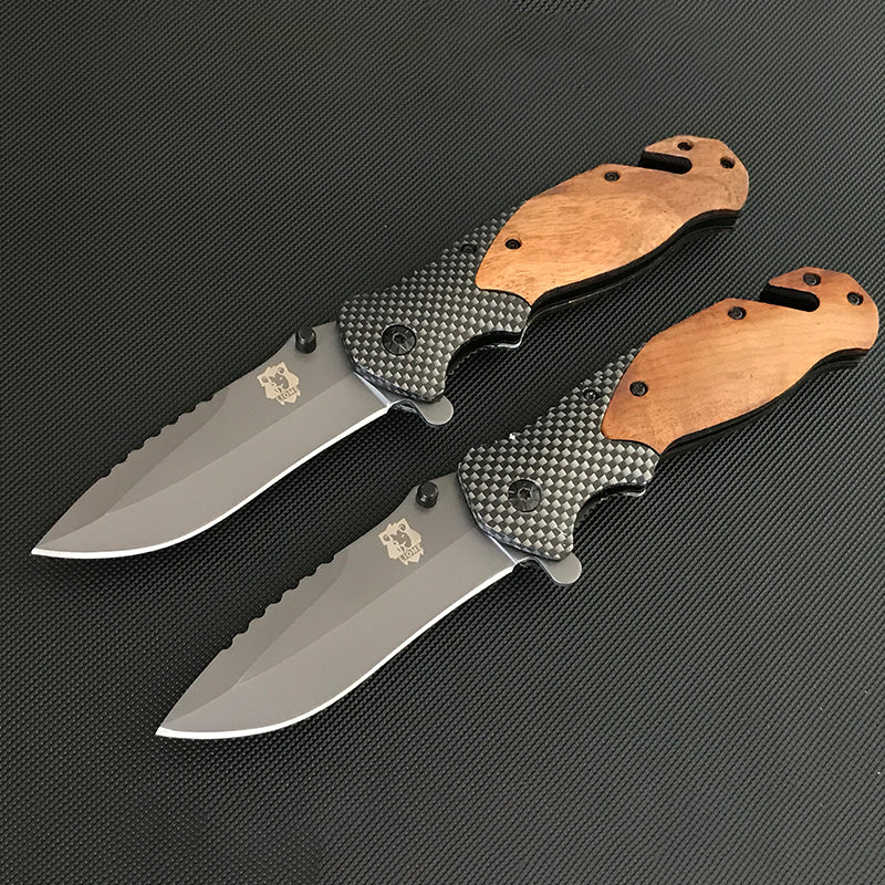Liome X50 Folding Knife Wooden Handle Pocket Knives Outdoor Multifunctional Tactica Camping EDC Tool - Image 7