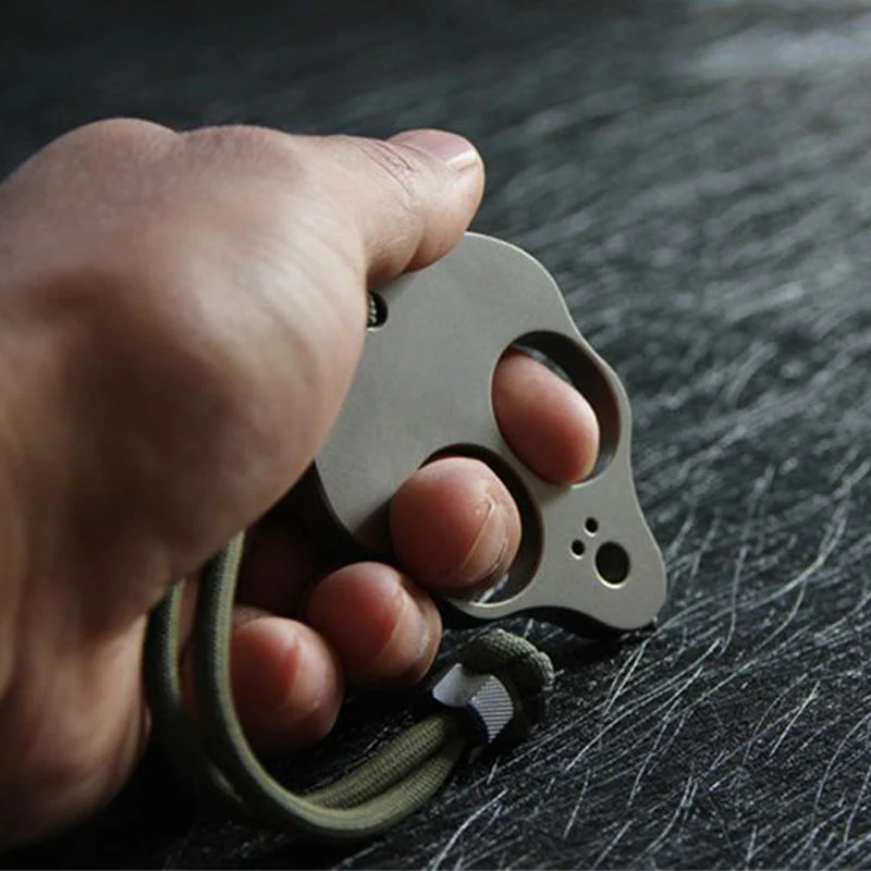 Mini Alien Knuckle Duster Titanium EDC Self Defense Tool - Image 4