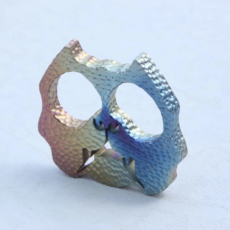 Mini Creative Knuckle Duster Titanium Dog Head Modeling - Image 4