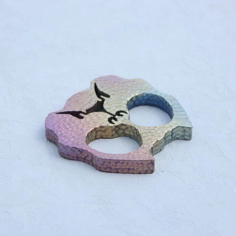 Mini Creative Knuckle Duster Titanium Dog Head Modeling - Image 9