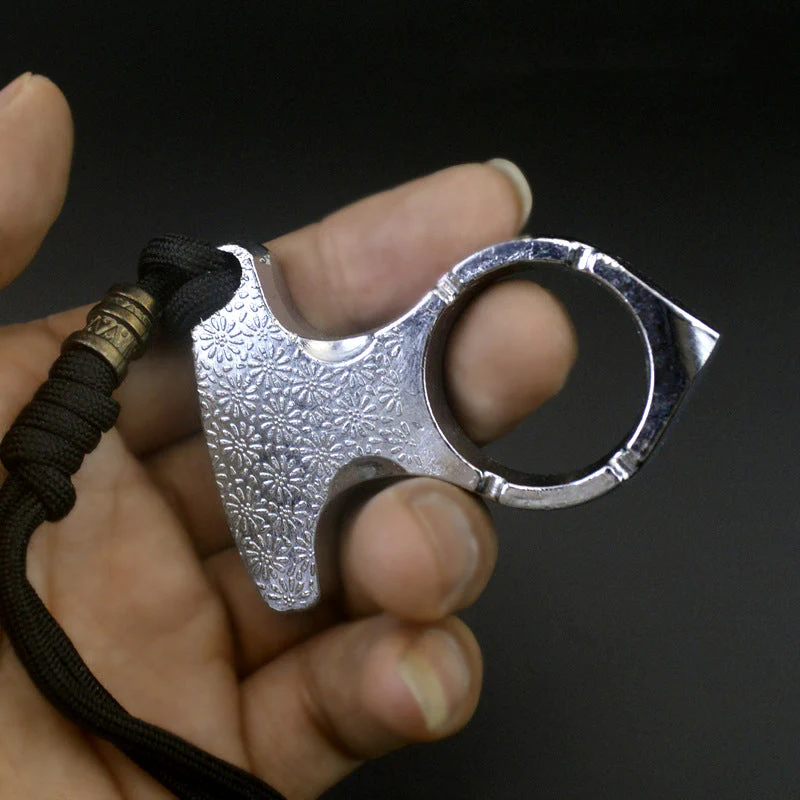 Mini Orchid One Finger Knuckle Knuckle Duster Boxing Self Defense Window Breaker Outdoor Portable Keychain EDC Tool - Image 2