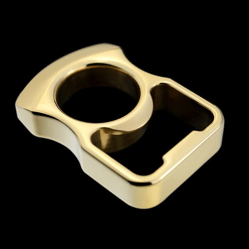 Mini Single Finger Brass Knuckle Multi-functional Bottle Opening Tool - Image 4