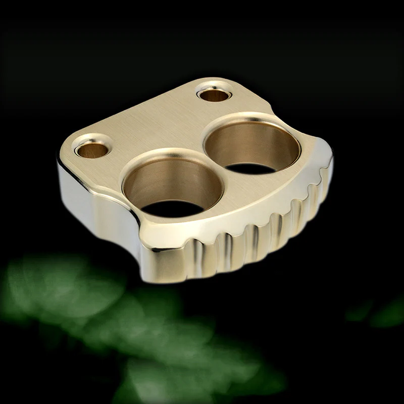 Mini Solid Brass Knuckle Dusters Broken Window Portable EDC Tool - Image 4
