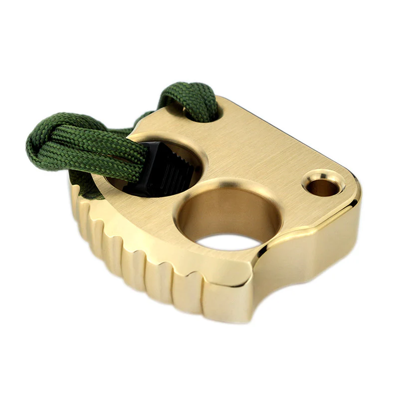 Mini Solid Brass Knuckle Dusters Broken Window Portable EDC Tool - Image 5
