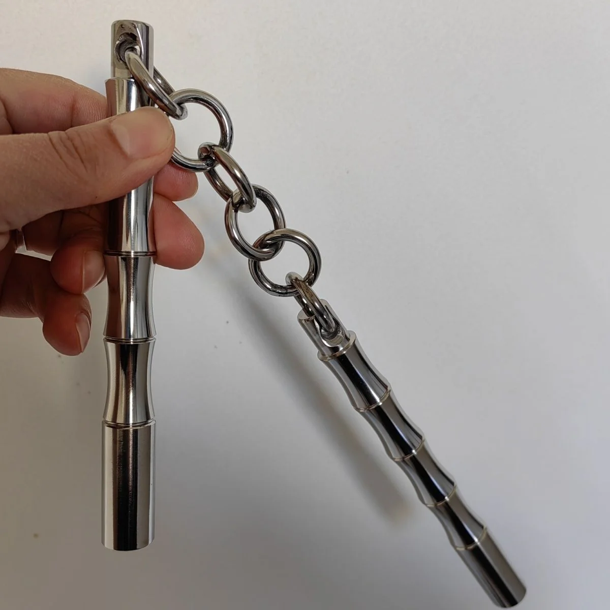 Mini Solid Nunchucks Outdoor Training Self Defense EDC Tool - Image 3