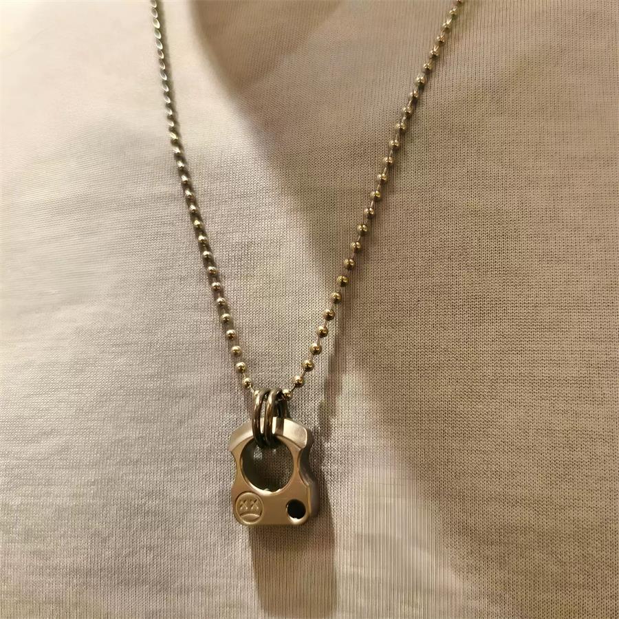 Mini Titanium Knuckle Duster Pendant Decorations - Image 2