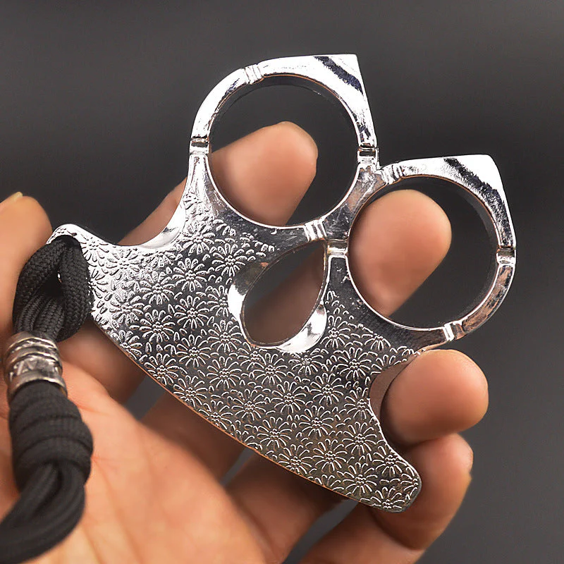 Mini Two Finger Buckle Knuckle Duster Boxing Self Defense Window Breaker Outdoor Portable Keychain EDC Tool - Image 2