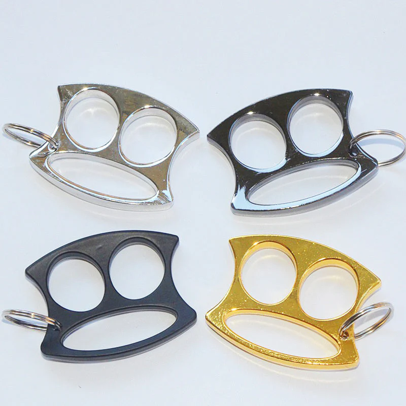 Monkey Face - Brass Knuckle Duster Boxing Two Finger Buckle Self Defense Window Breaker Outdoor Portable EDC Tools - Image 2