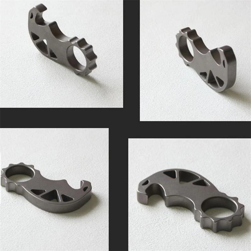 Multi-function Titanium Knuckle Duster Bottle Opening EDC Tool - Image 4