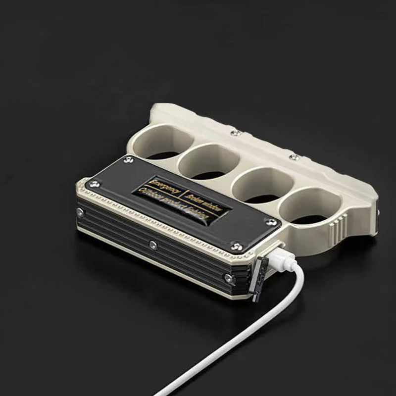 Multi-functional Knuckle Duster Self-defense Flashlight EDC Tool