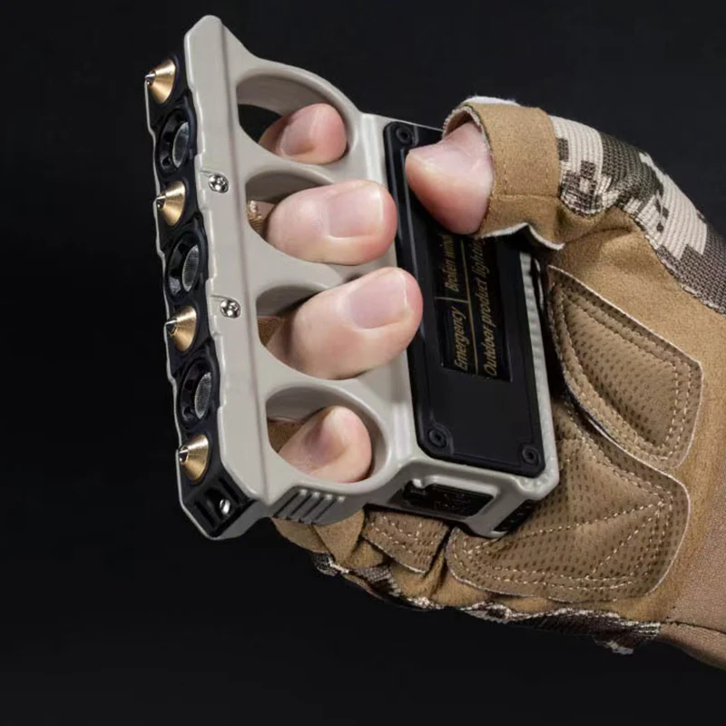Multi-functional Knuckle Duster Self-defense Flashlight EDC Tool - Image 5