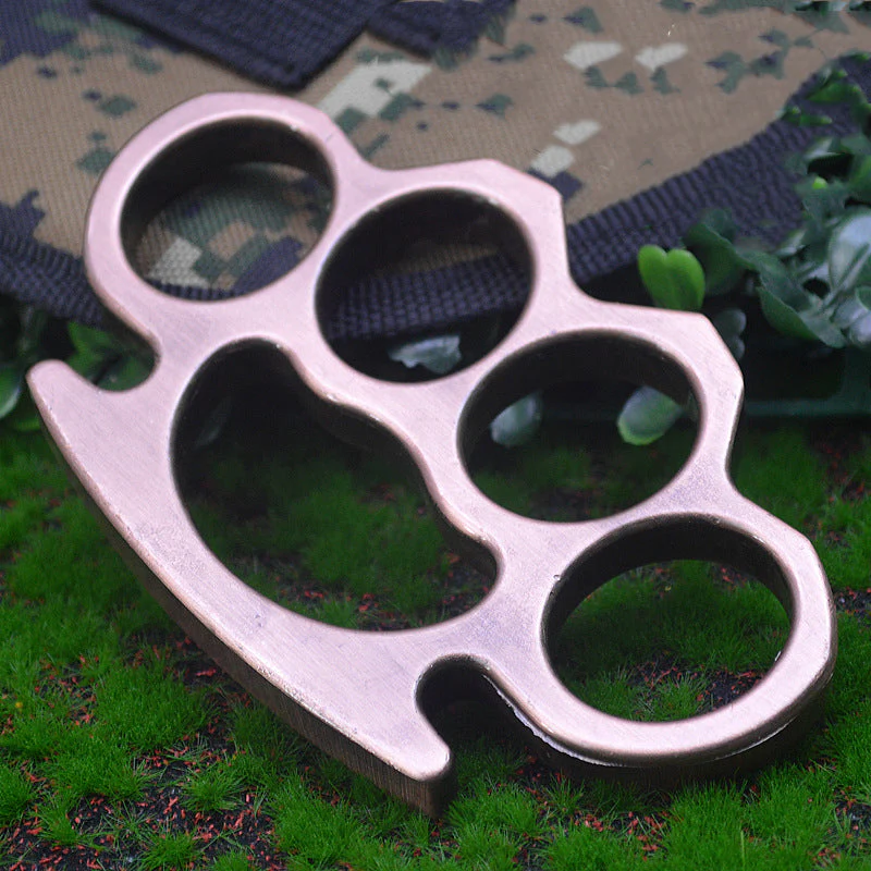 Multicolor Metal Brass Knuckle Duster Boxing Self Defense Four Finger Buckle Window Breaker Outdoor EDC Tool - Image 18