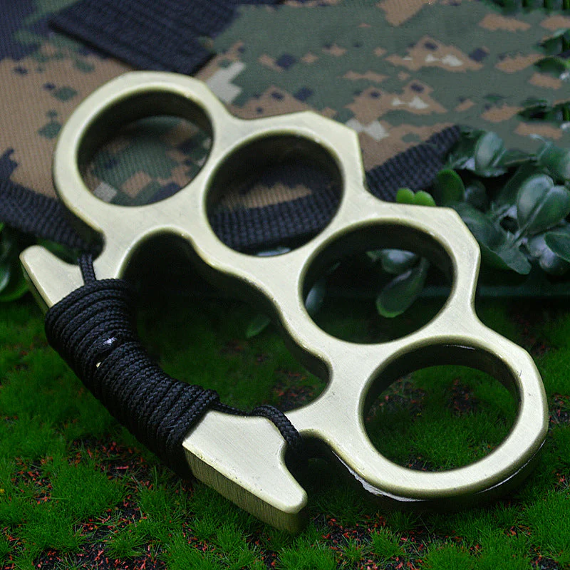 Multicolor Metal Brass Knuckle Duster Boxing Self Defense Four Finger Buckle Window Breaker Outdoor EDC Tool - Image 19