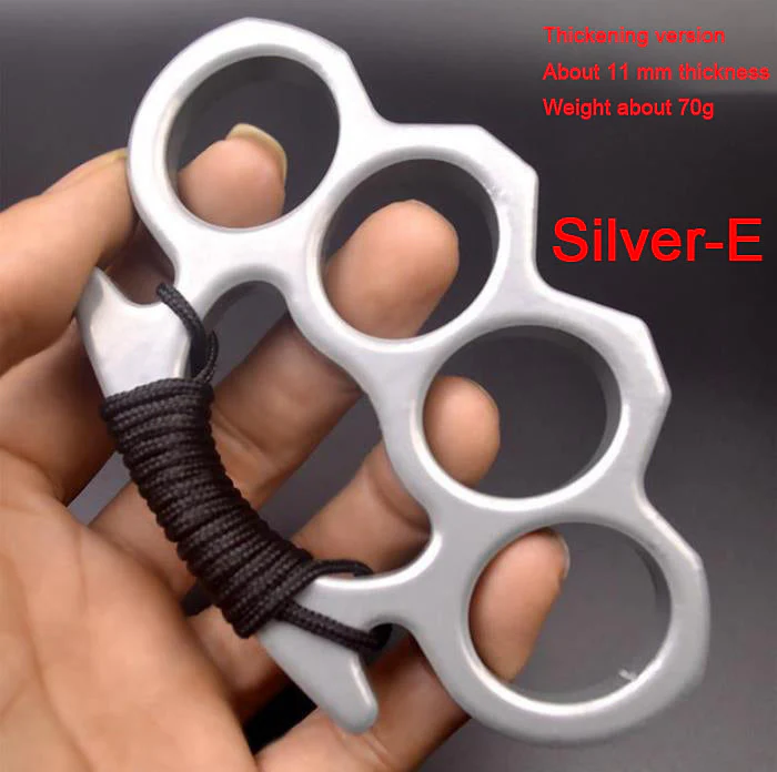 Multicolor Metal Brass Knuckle Duster Boxing Self Defense Four Finger Buckle Window Breaker Outdoor EDC Tool - Image 8