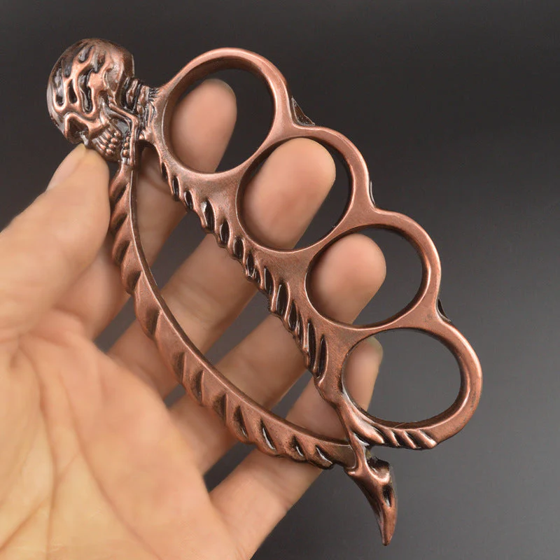 Multifunctional Brass Knuckle Duster Boxing Four Finger Buckle Self Defense Window Breaker Outdoor Fight Guard EDC Tool