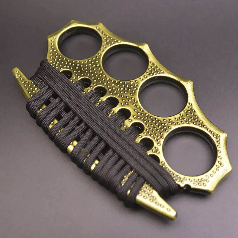 Non-slip and Strong Brass Knuckle Duster Boxing Four Finger Buckle Defense Window Breaker Outdoor EDC Tool - Image 2