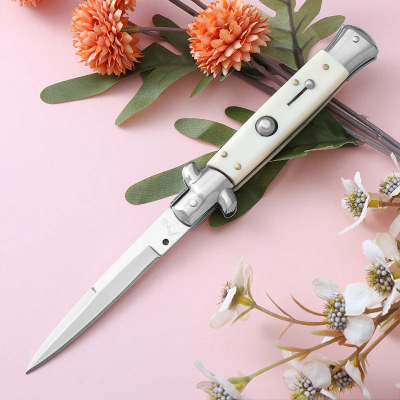 Outdoor Folding Knife 7Cr13Mov Resin Painted Wood Pocket Knives - Image 7