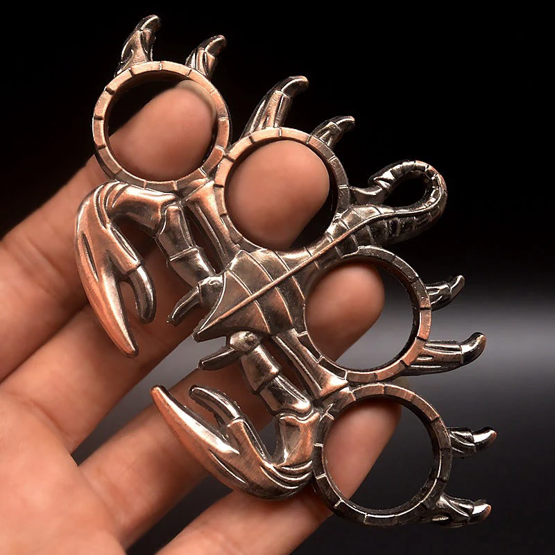 Scorpion-knuckle Duster Boxing Four Finger Buckle Defense Window Breaker Outdoor EDC Tool - Image 2