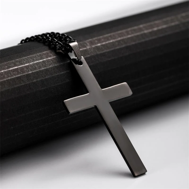 Smooth Polished Cross Pendant Necklace